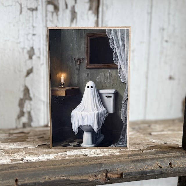 Wooden picture block Ghost Potty