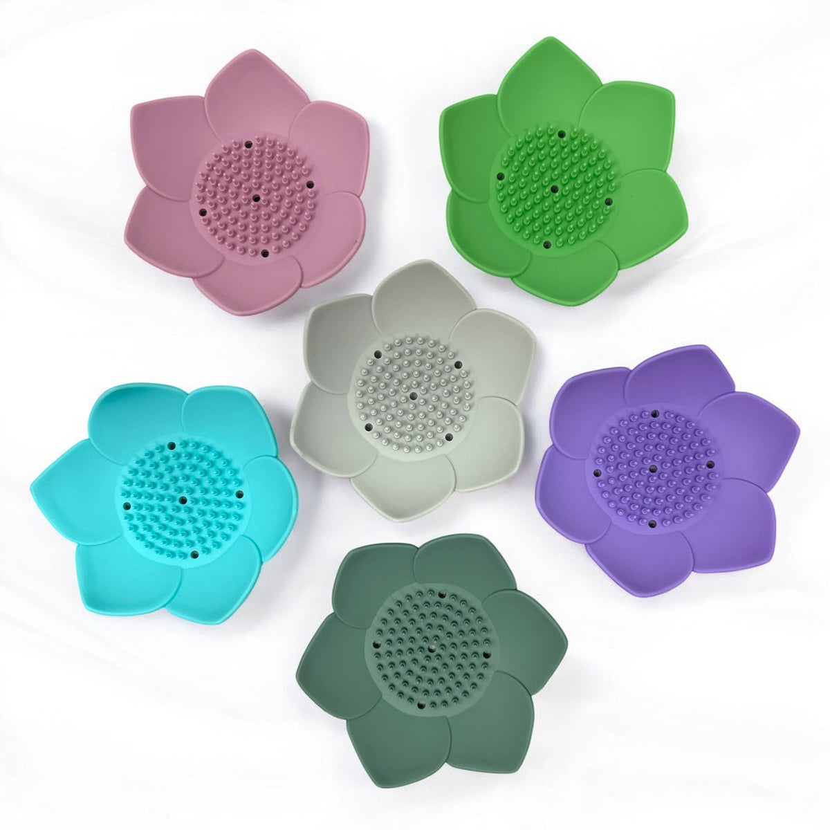 Shower Steamer Tray - Lotus - Flexible Silicone Soap Tray