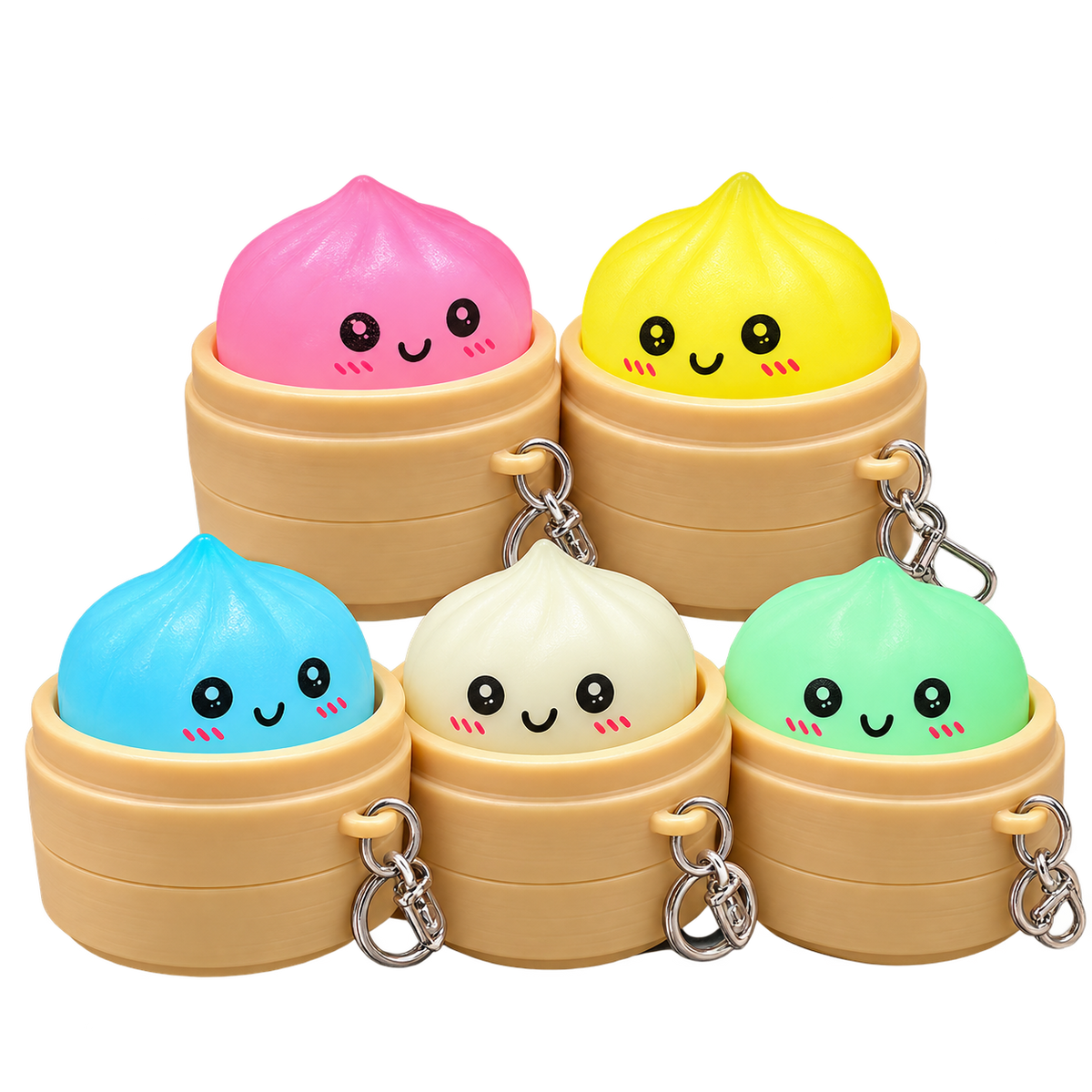 DUMPLING FIDGET CLICKER KEYCHAIN BAG CHARM
