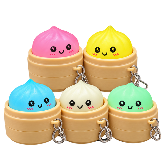 DUMPLING FIDGET CLICKER KEYCHAIN BAG CHARM