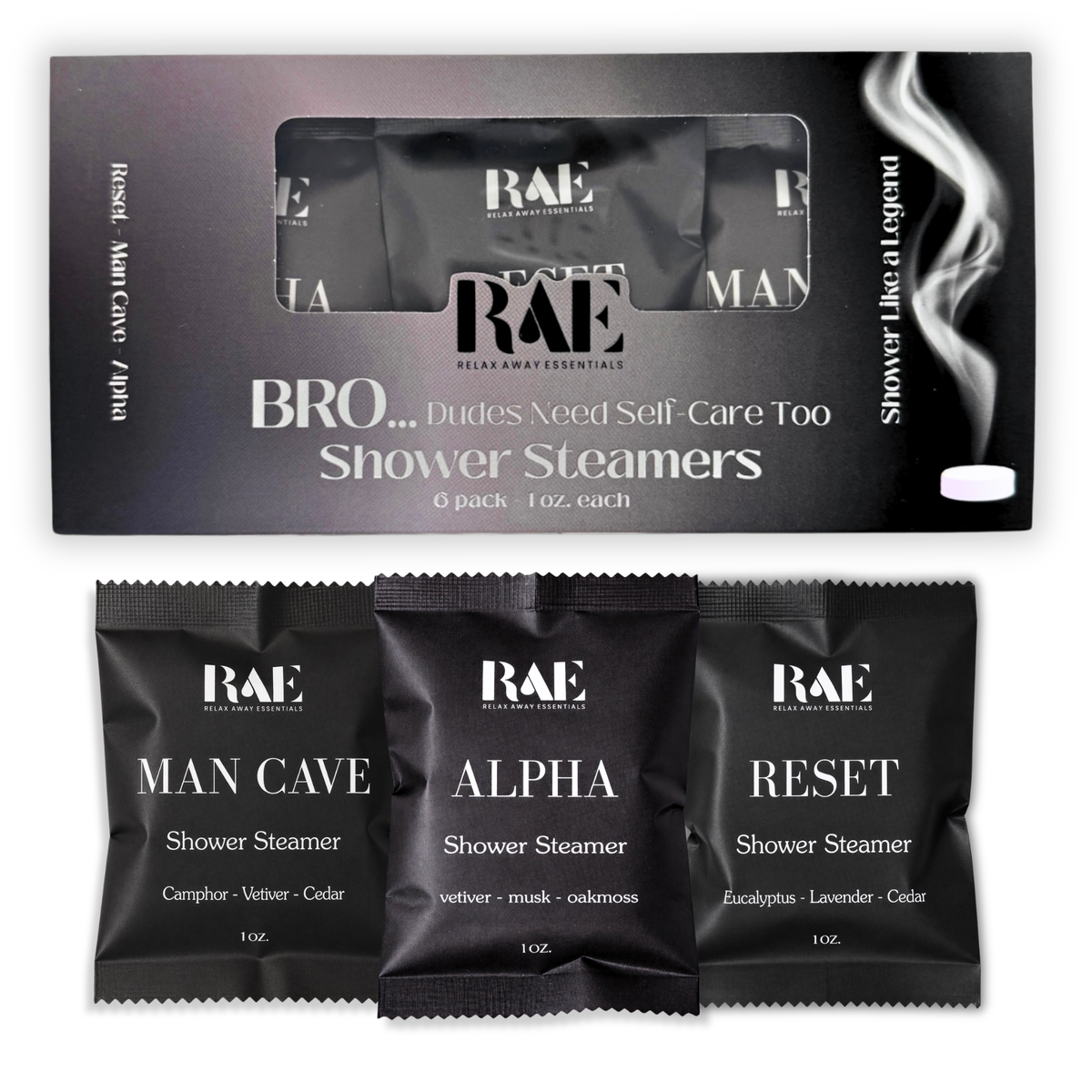 Men's Shower Steamers 6 Pack - Bro - Aromatherapy 