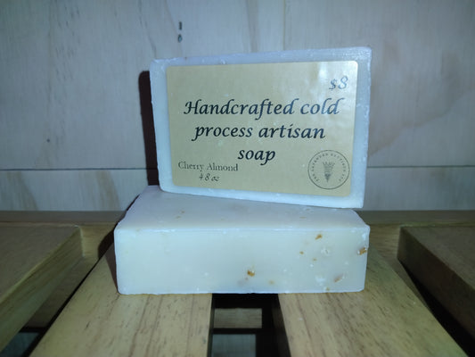 Handmade cold process artisan soap- Cherry almond