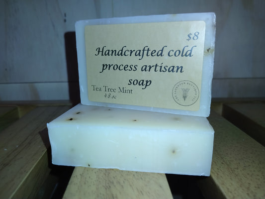 Handmade cold process artisan soap-Tea Tree Mint