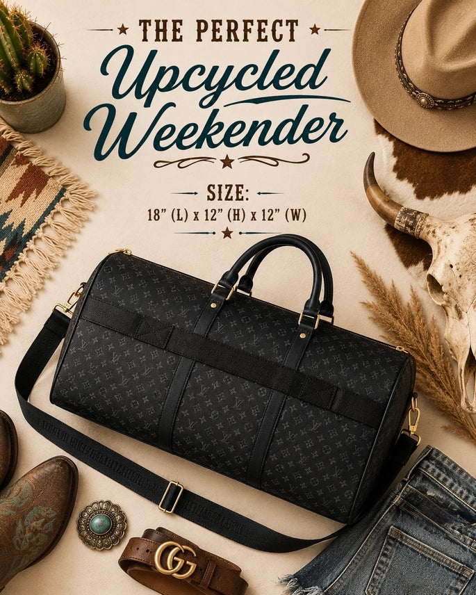 Western Luxe Upcycled Weekender Bag