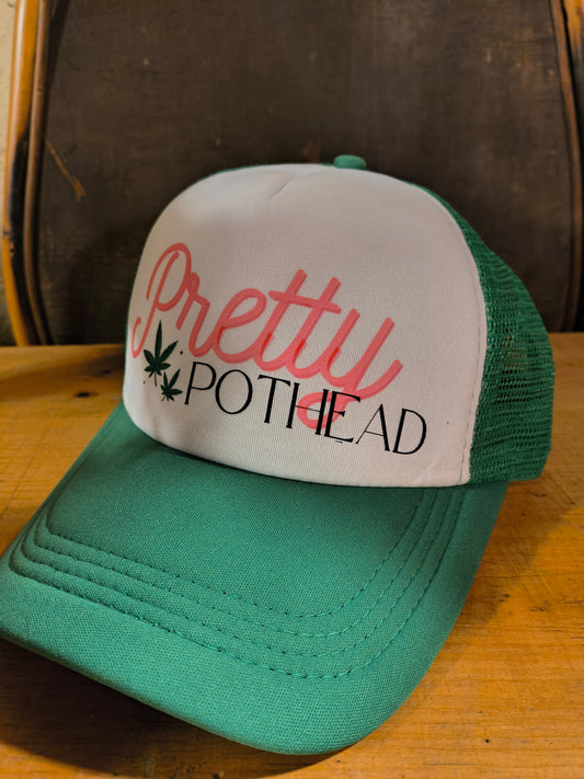 Trucker Hat "pretty pothead"